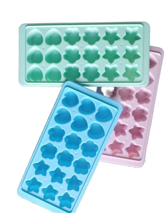 1 Piece Ice Cube Tray Random colors Plastic Ice Tray Sakura Star and Heart Shape