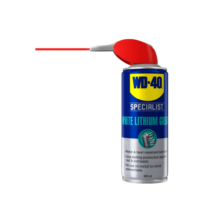 WD40' White Lithium Grease Spray Lubricant - 400ml Made In UK