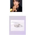 Kpop Seventeen Same Style Stainless Steel Jewelry Roman Numeral Titanium Steel Cutout Ring. 