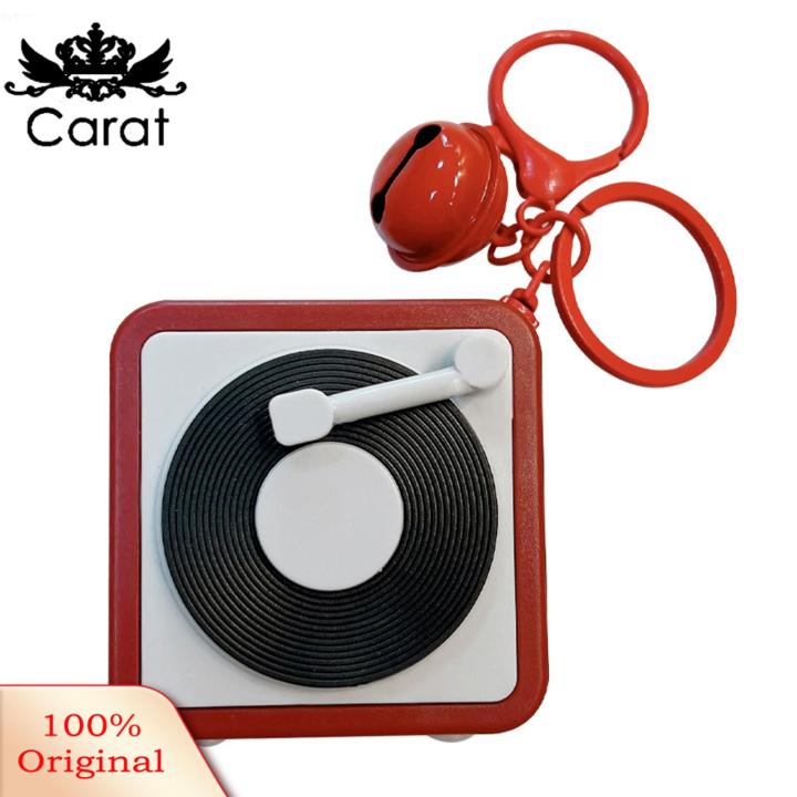 Carat Interactive Keychain Pendant Portable Voice Recorder Keychain Pendant with Loop Playback Simple Operation Keyring for Diy Recording Ideal Bag Accessory for Abs Material Keychain