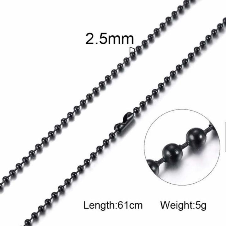 C21 30inch Men stainless steel Gold 3mm ball bead necklace