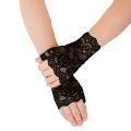 Fingerless Women Lace Gloves Black Ladies Half Finger Fishnet Gloves Sunscreen Mesh Glove. 