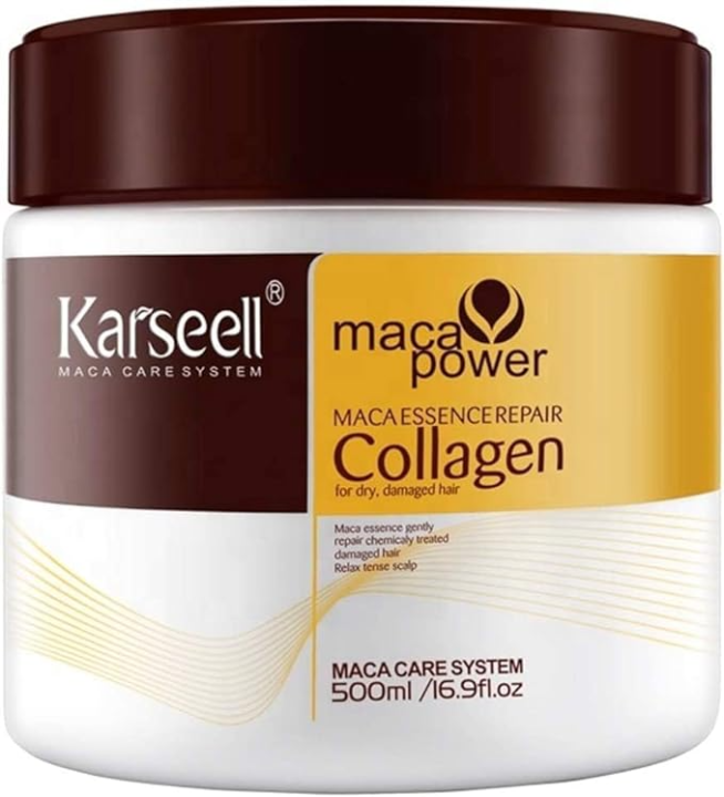 Karseell Collagen Hair Mask, Deep Repair Conditioning Treatment, Argan Oil, Collagen Hair Mask Essence for Dry, Damaged Hair, All Hair Types