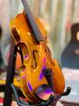 Premium Solid Wood Violin Full Size 4/4 Acoustic Fiddle Set Orchestral Stringed Musical Instrument Kit, , Hard Case, Bow,, 4 Student Beginner to Advanced Adult. 