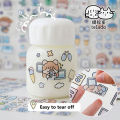 Panda Online 10 Sheets Cute Cream Rabbit PET Stickers Waterproof Album Diary Journal Decorative Scrapbooking DIY Sticker. 