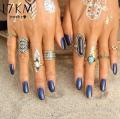 8 pcs Set Boho Jewelry Stone Midi Ring Sets for Women. 