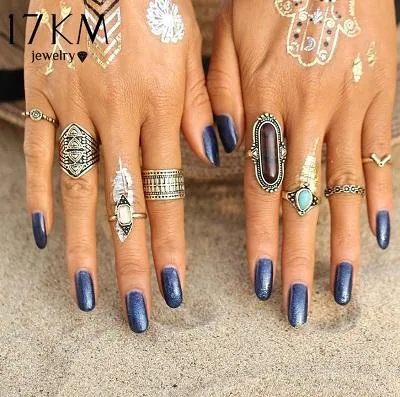 8%20pcs%20Set%20Boho%20Jewelry%20Stone%20Midi%20Ring%20Sets%20for%20Women%20-%20Image%204