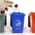 Bocotoer Mini Dustbin Mini Trash Can Rubbish Storage Bin with Flip Lid Garbage Sorting Game Toy for Kids with Letter Stickers,Pack of 4. 