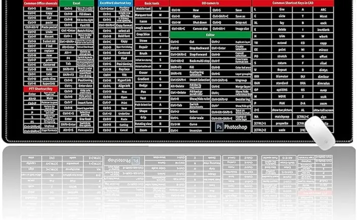 Keyboard%20Shortcut%20Mouse%20Pad,%20Office/Excel/Word/PPT%20Shortcuts%20Cheat%20Sheet%20Mat,%20Quick%20Key%20Super%20Large%20Anti-Slip%20Keyboard%20Pad%20wit%20Clear%20Shortcut%20Key%20-%20Image%207