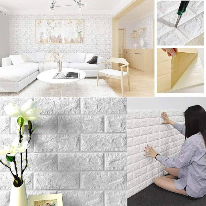 3D Wall Panels for Interior Wall Decor Foam Textured Wall Panel Peel and Stick Self Adhesive