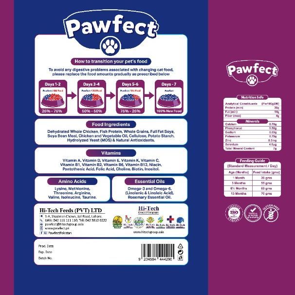 Pawfect Cat Food - All Breed Cats, 1.2Kg
