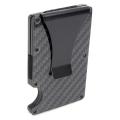 MA Men Card Holder Slim Carbon Fiber Credit Metal Wallet Money Clip. 