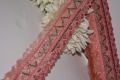 1.5 Gazz / Fancy Tissue Lace with zig zag design embroidery and sequins/Laces for clothes/for ladies kurtis , trousers and dupattas. 