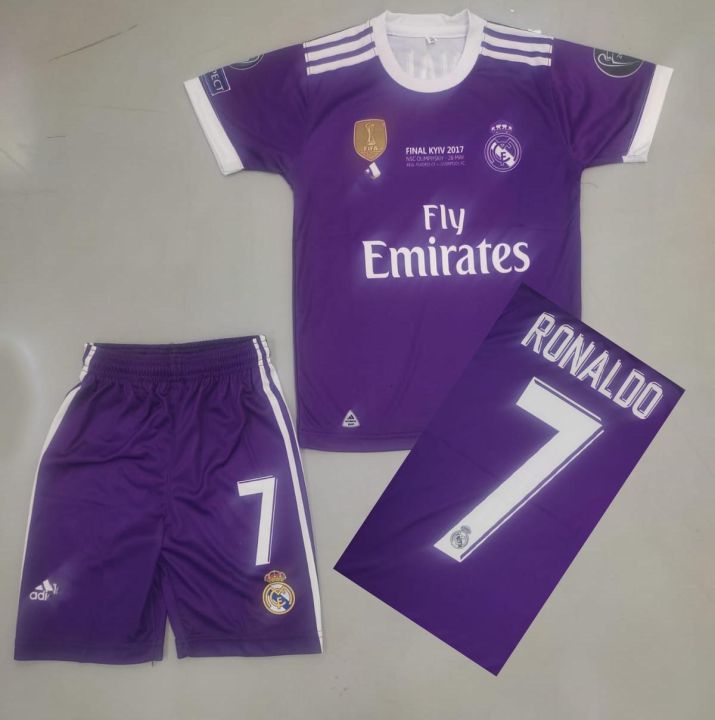 ronaldo real madrid l foot ball kit  for kid purple