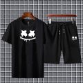 Marshmellow Printed Half Sleeves Gym wear Summer Tracksuit For Boys & Girls T-Shirt & Shorts Gym Sports Outdoor Gaming Tracksuit for Men_Boys_Girls_Women Party Wear. 