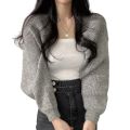 Women's Cardigans Open Front Shrugs Long Sleeve Cropped Cardigan Sweaters Shrug Boleros T8NB. 