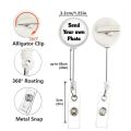 Personalized 30mm Glass Cabochon Image Logo Retractable Badge Reel Lanyard ID Holder Brooches Custom Designed Nurse Teacher Gift. 