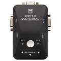 BRADOO Usb Kvm Switch Switcher 2 Port Vga Svga Switch Box Usb 2.0 Mouse Keyboard 1920X1440 Switch Box. 