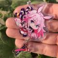 Honkai Impact 3 Elysia Yae Sakura Raiden Mei Keychain Accessories Anime Game Backpack Pendant Prop Badge Gift. 