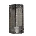 Street Light Bulb Cover (Stainless Steel)-Size (6" x 8")-Silver Color-Bulb Holder Equipped. 