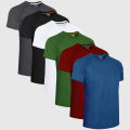 Men's Round Neck T-Shirt: Breathable 100% Polyester Casual Tops for Men and Women Best for Gym, Sports, Running and Games. 