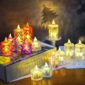 Battery Operated Night Light LED Flameless Fake Candle Light Acrylic Lights Mini Crystal Atmosphere Candle Lamp Romantic for Birthday Party Candlelight Dinner Home Decoration. 