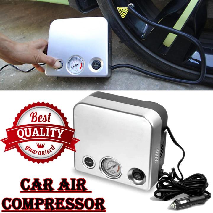 2 in 1 Inflator / Deflator Car Air Compressor - Universal Air Pump For Vehicle Cars Sports Balls Bicycle & Motor Bikes Tires - Tyre Pump Pressure - Portable Device For Air Pressure - Tire Inflator With Gauge - Professional Electric Car Air Pump Machine