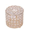 The Drawing Room-High Quality Round Beaded Metal Tissue Box Paper Acrylic Tissue Box. 
