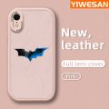 YIWESAN For iPhone Xr Case Fashion Simple Boy Thin Leather Soft Full Lens Back Cover Camera Protect Cases Shockproof Casing. 