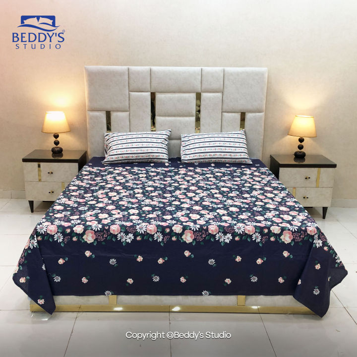 Beddys%20Studio%20Double%20%7C%20King%20Size%20Printed%20Bedsheet%20Set%20With%202%20Pillow%20Cover%20(19%20x%2029)%20Inches%20-%20Image%203