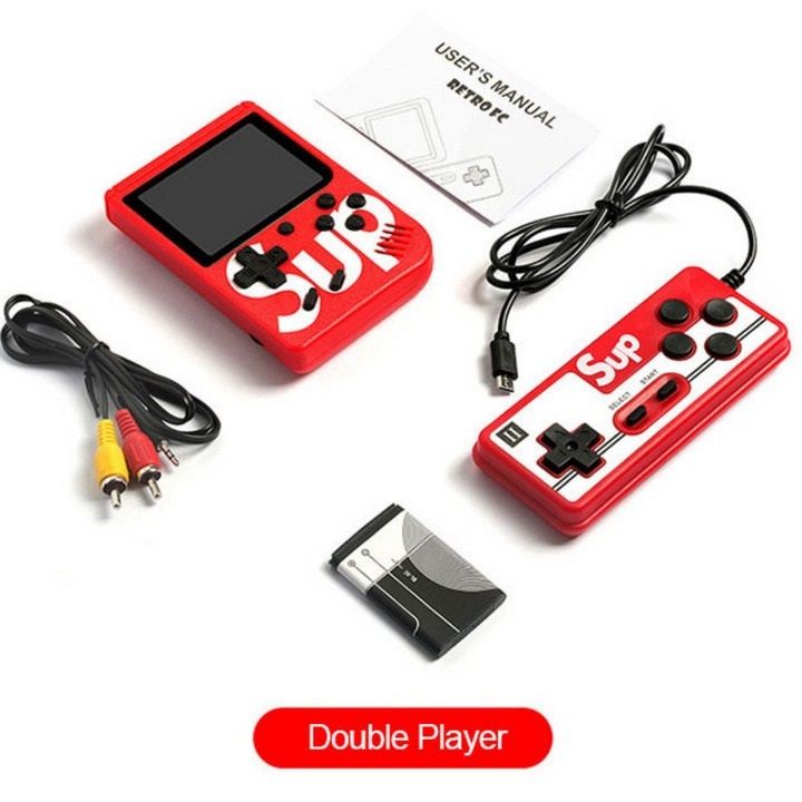 SUP Plus 400 in 1 Retro Double Players Game Box Without Remote Control for dual Player, Handheld Classical Game PAD Can Play On TV, 400 Games Game Box Console Handheld Game Pad with Remote / Led Screen / USB Rechargeable Portable Game with LCD TV Output