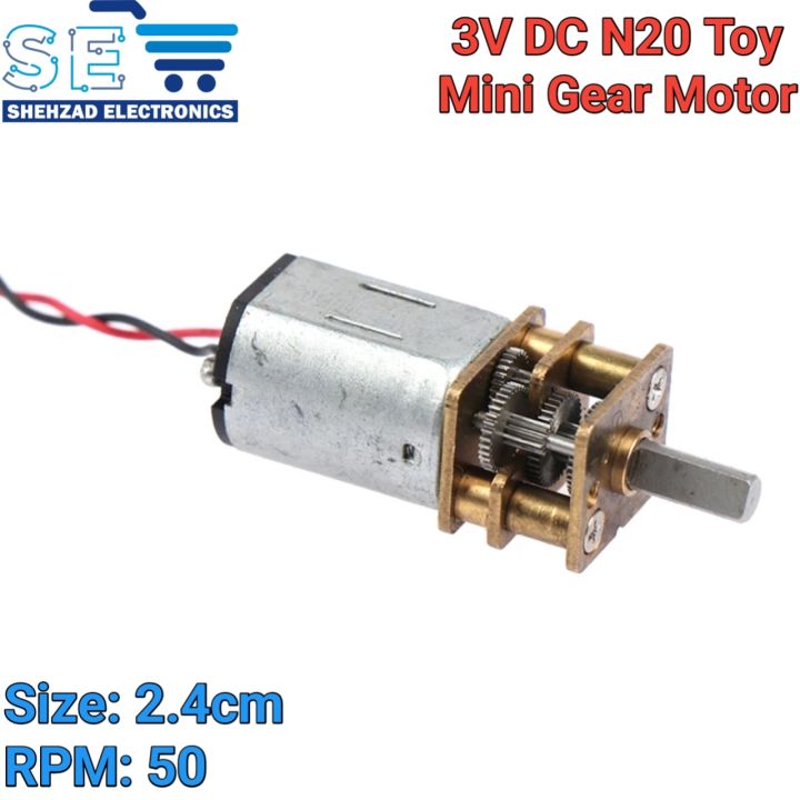 Mini N20 Gear Motor DC 3V-6V Slow Speed Full Metal Gearbox Gear Reducer Large Torque