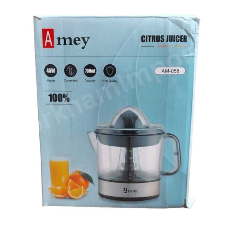 Amey Electric Citrus Juicer - Powerful Juicing Machine for Oranges, Lemons, and Limes - Automatic Fruit Squeezer with Pulp Control - Stainless Steel Juicer - Quiet and Easy to Clean - Healthy Homemade Citrus Juice Maker"