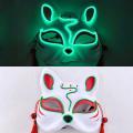 Cosplay womenLED Light Up Mask Fox Costume Half Face Mask Holiday Festival Party Cosplay Mask 1PC. 