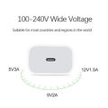 Original 18W charger type C Iphone Supports Output Fast Charger with Lighting to type C cable 1m 3.0 Adapter Fast Wall Adapter USB C Power Adapter compatible with Iphone as well as any USB C enabled Device. 