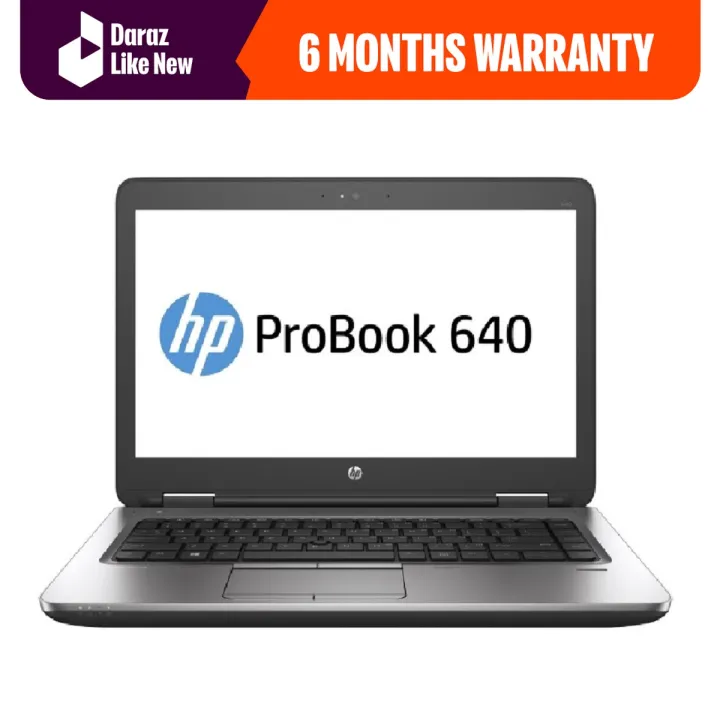 HP ProBook 640 G2 14-inch HD Display, Intel Core i5-6th Gen Up to 3.0GHz, 8GB RAM, 256GB NVMe SSD, Display Port, Wi-Fi, Bluetooth, Windows 10 Pro - Daraz Like New Laptops