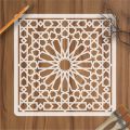 Geometric islamic Pattern Home  Décor, Meditation Room, Fabric Painting ID#207. 