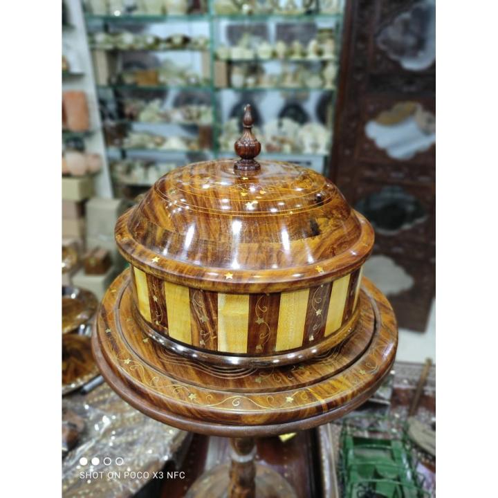 HotPot Wooden Tukri Brass 12 Inches
