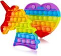 Pack Of 2 Popits Unicorn and Heart Shaped Soft Silicon Material Popits For Kids. 
