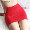 ECHIDNA Women Mini Skirt Ultrathin Skinny Mini Skirt Solid Color Low-rise See-through Hip Lifting Short Women Clubwear Ultrathin Skinny Mini Skirt. 