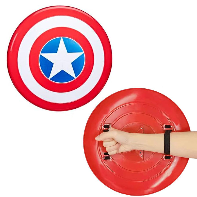Captain America Light-Up Shield - Kids’ Role Play Toy with Sounds, 12 Inches, Perfect for Cosplay