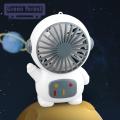 Green forest Handheld Fan 2 Gear Speeds Power Saving Electric Fan. 