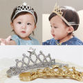 Baby Girl Princess Crown Headband Elastic Rhinestone Tiara Hair Head Band Hair Accessories. 