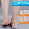Invisible Height Increase Insoles, Unisex Soft Socks Gel Heel Pads with Arch Support. 