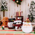 Metal Gift Box Cheerful Decorative Gingerbread Man Santa ClausCartoon Tin Box Multi-color Candy Box for Home Decoration New. 