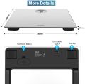 Vitafit Digital Bathroom Scales Weighing Scales with Step-On Technology, LCD Display(Stone/kgs/lbs),Tempered Glass Silver. 