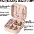 Mini Jewelry Travel Case,Small Travel Jewelry Organizer, Portable Jewelry Box Travel Mini Storage Organizer Portable Display Storage Box For Rings Earrings Necklaces Gifts. 