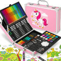 Unicorn 145 pcs Colour Box Set for Kids – Complete Colour Kit with Colour Markers, Colour Pencils, Colour Box, Colours Kit, Colouring Kit & Colour Set – Colours for Kids, Colour Kit for Girls, Coping Art Range. 