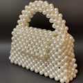 Hand Made Pearl Bags, Beaded Shoulder Bag Mini Flap Bag for Women Girl. 