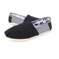Toms Men&women Canvas Shoes Lazy Loafers Couple Shoe Stripe. 
